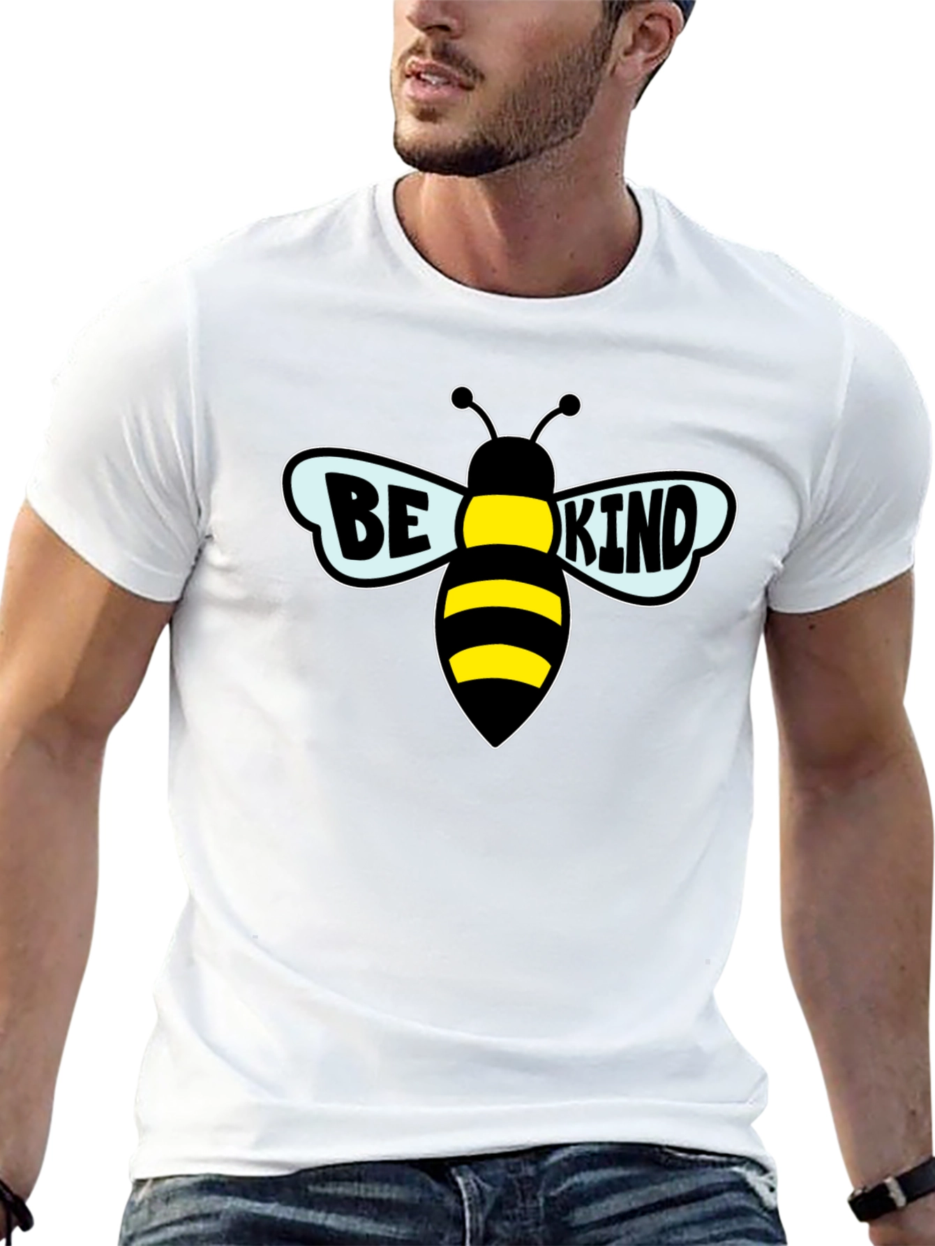 Be Kind Bee Graphic Black T-Shirt