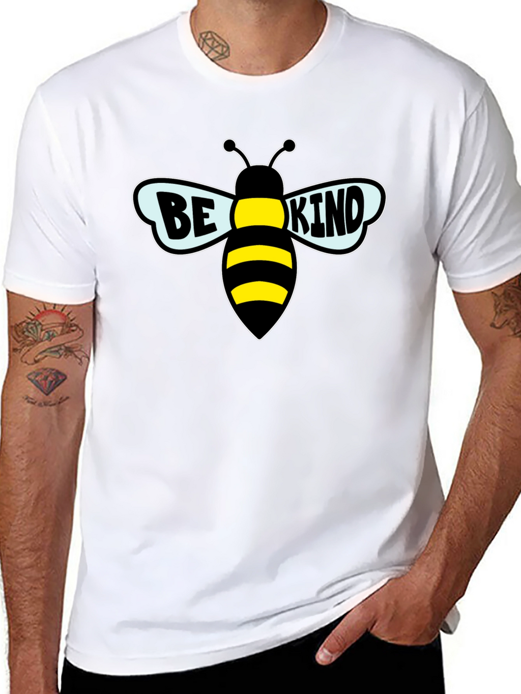 Be Kind Bee Graphic Black T-Shirt