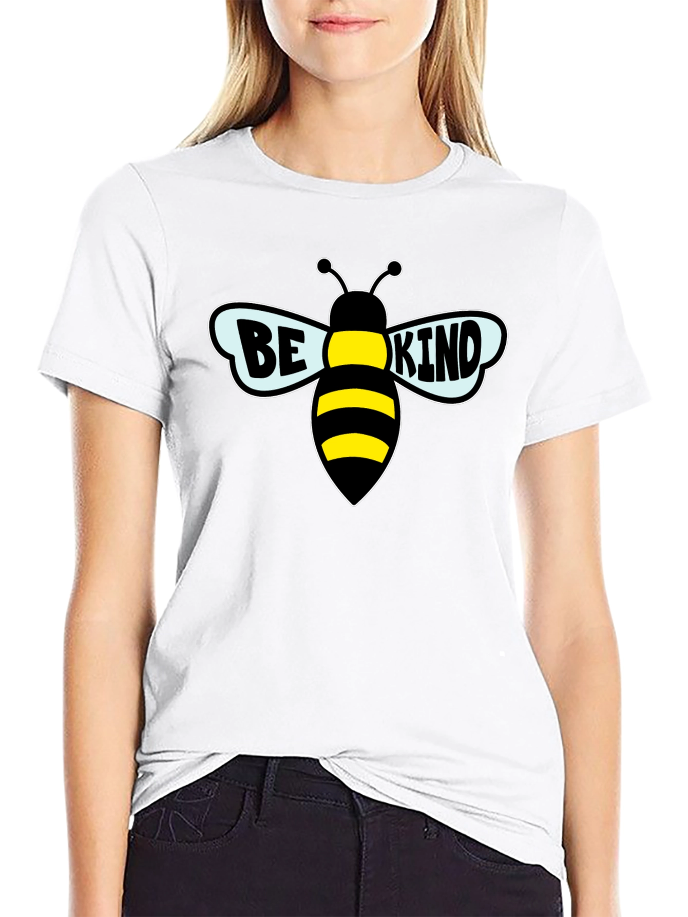 Be Kind Bee Graphic Black T-Shirt