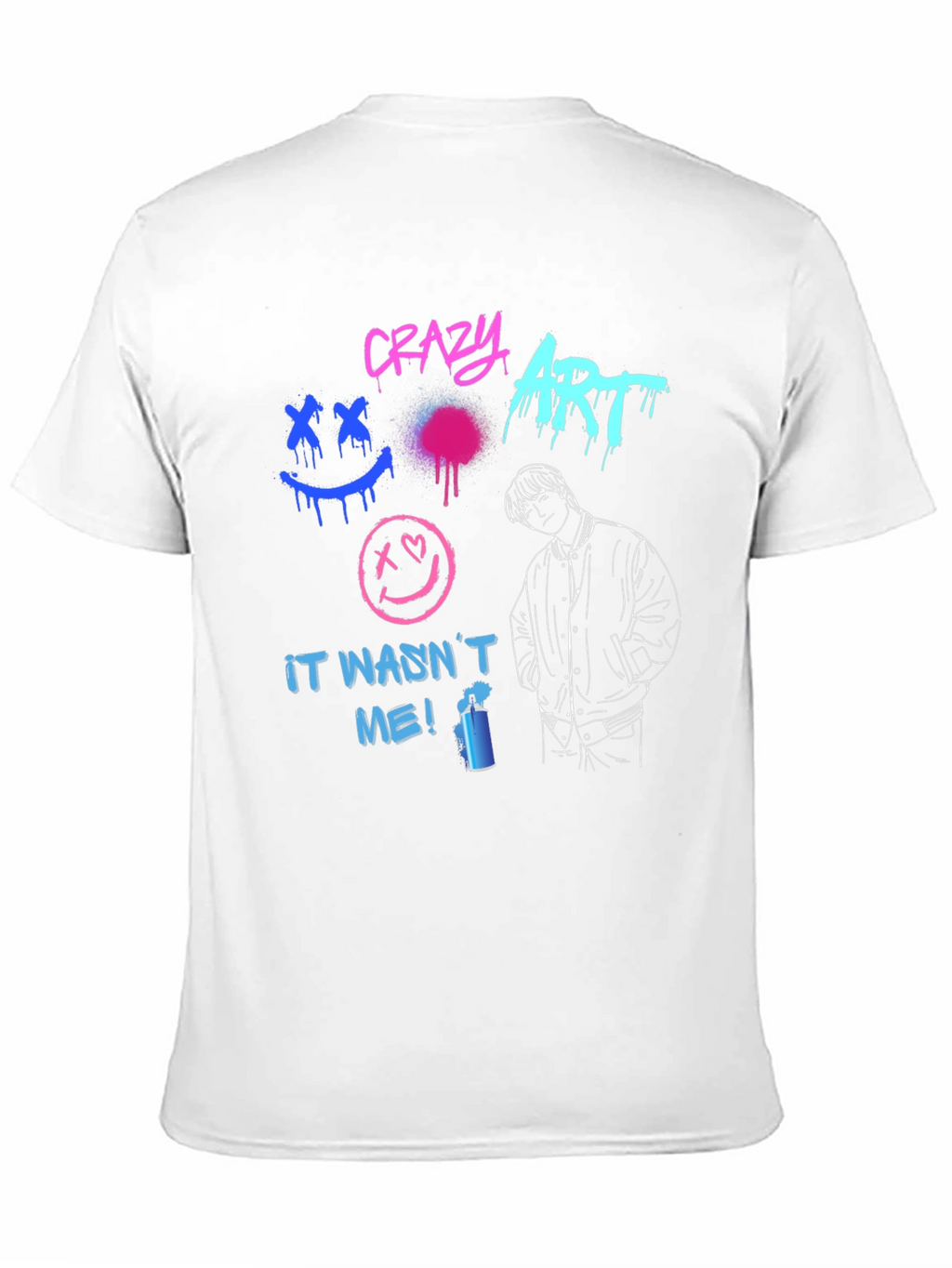 Crazy Art Graphic Tee - Street Style