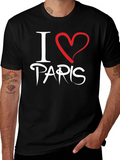 I Love Paris Black T-Shirt