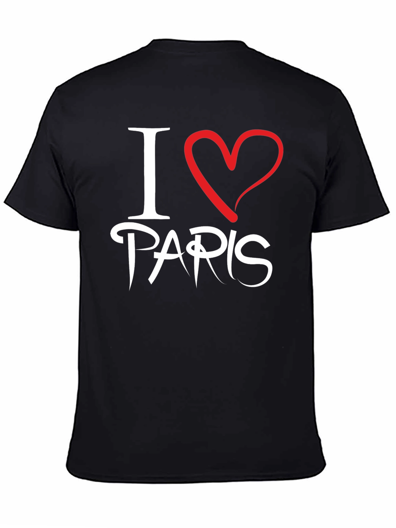 I Love Paris Black T-Shirt