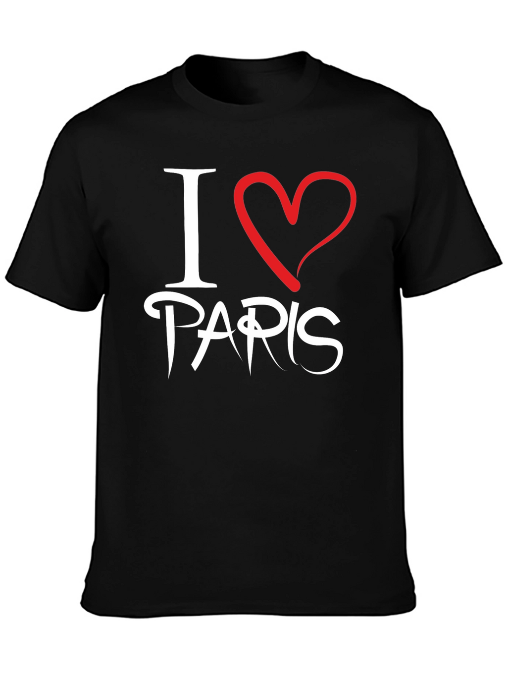 I Love Paris Black T-Shirt