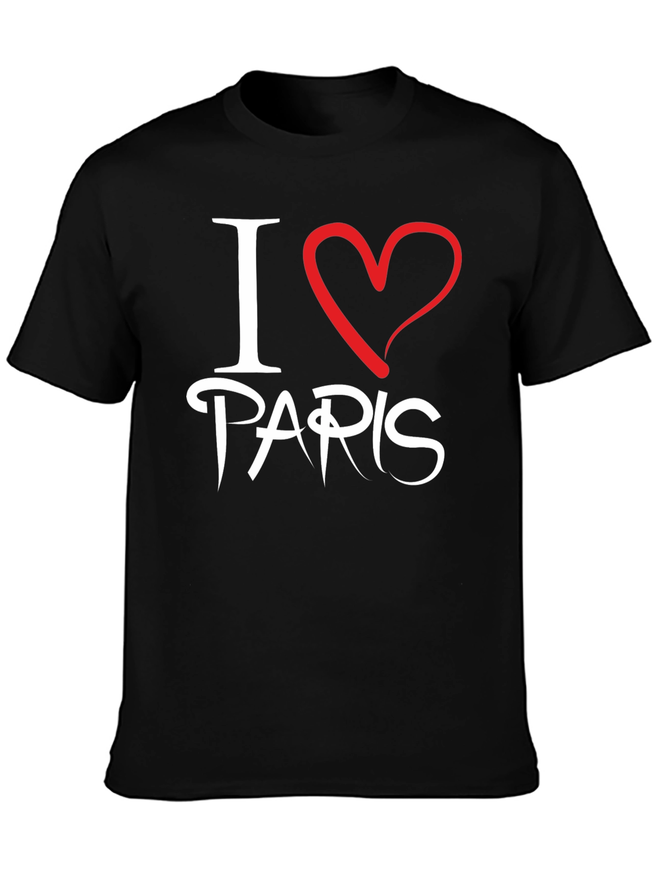 I Love Paris Black T-Shirt
