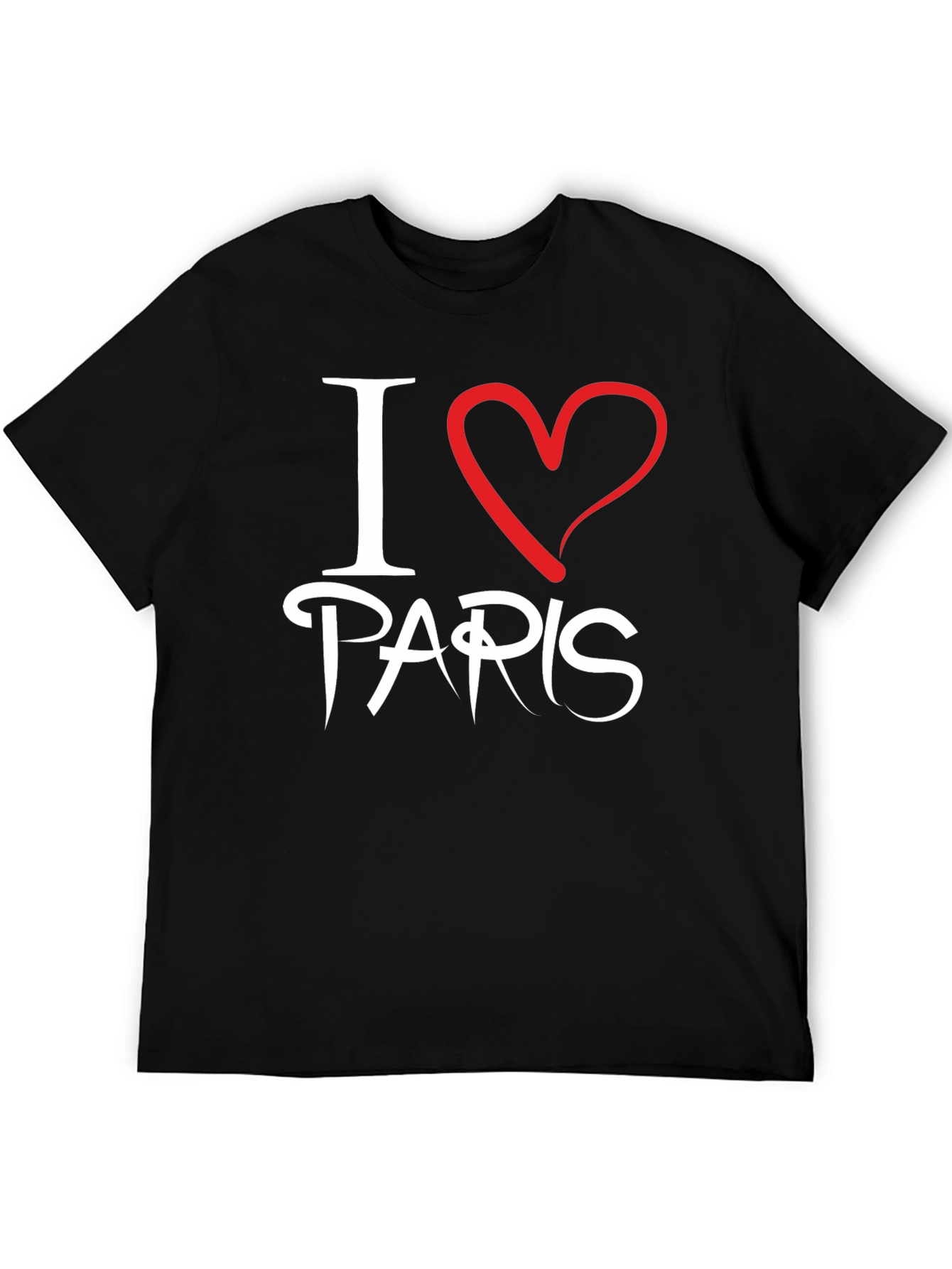 I Love Paris Black T-Shirt