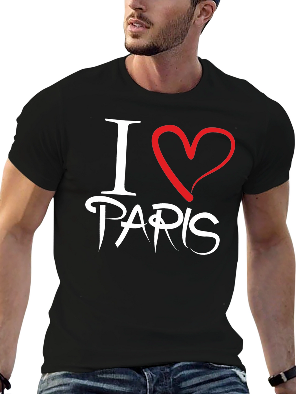 I Love Paris Black T-Shirt