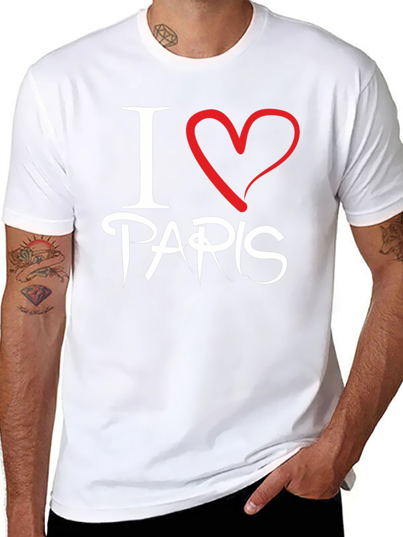 I Love Paris Black T-Shirt