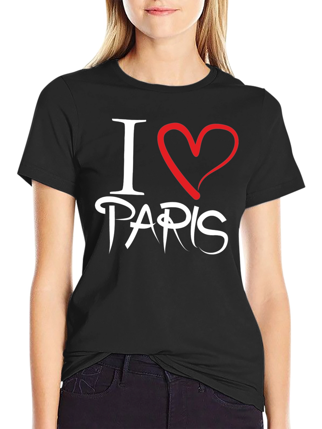 I Love Paris Black T-Shirt