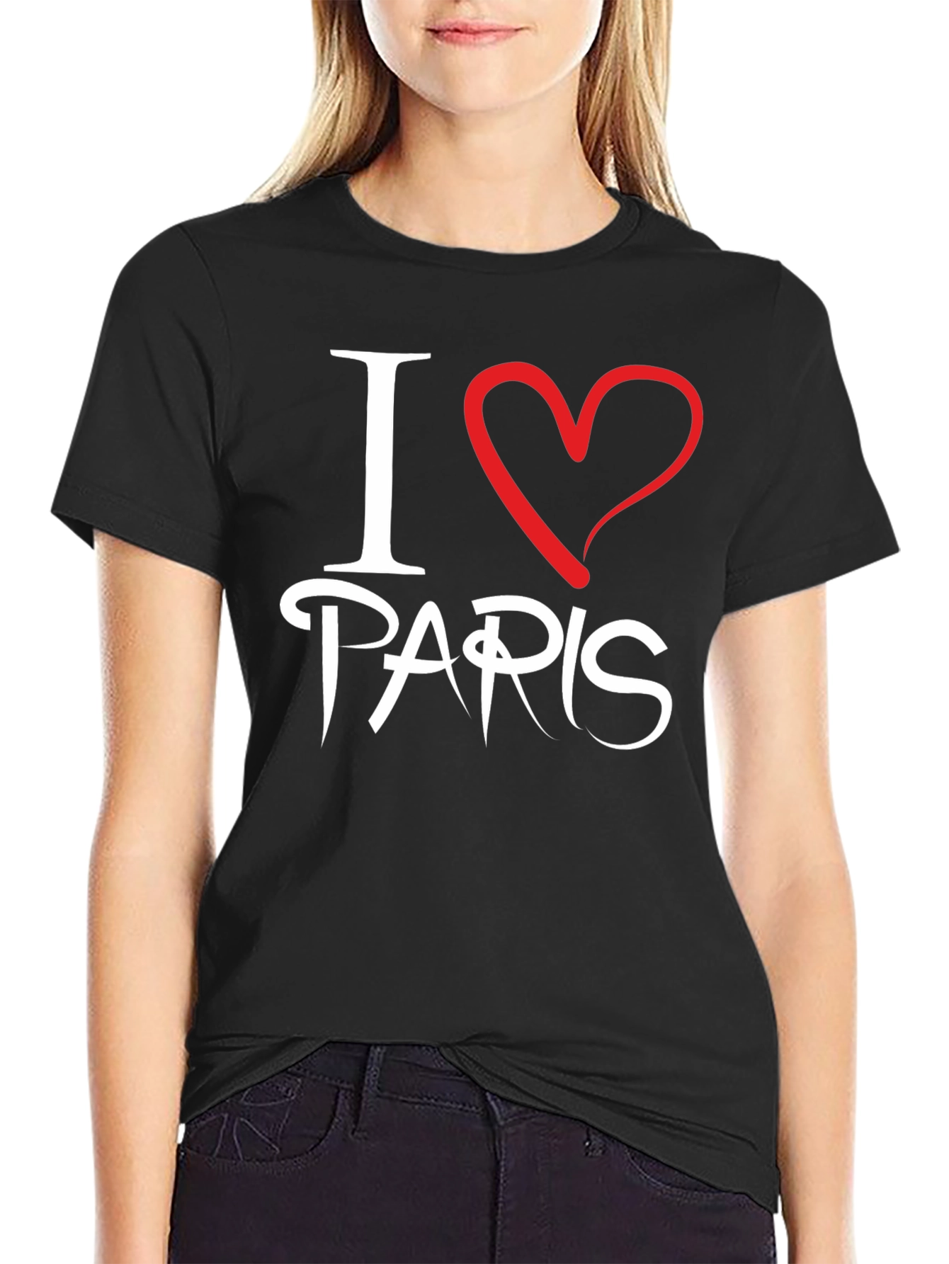 I Love Paris Black T-Shirt