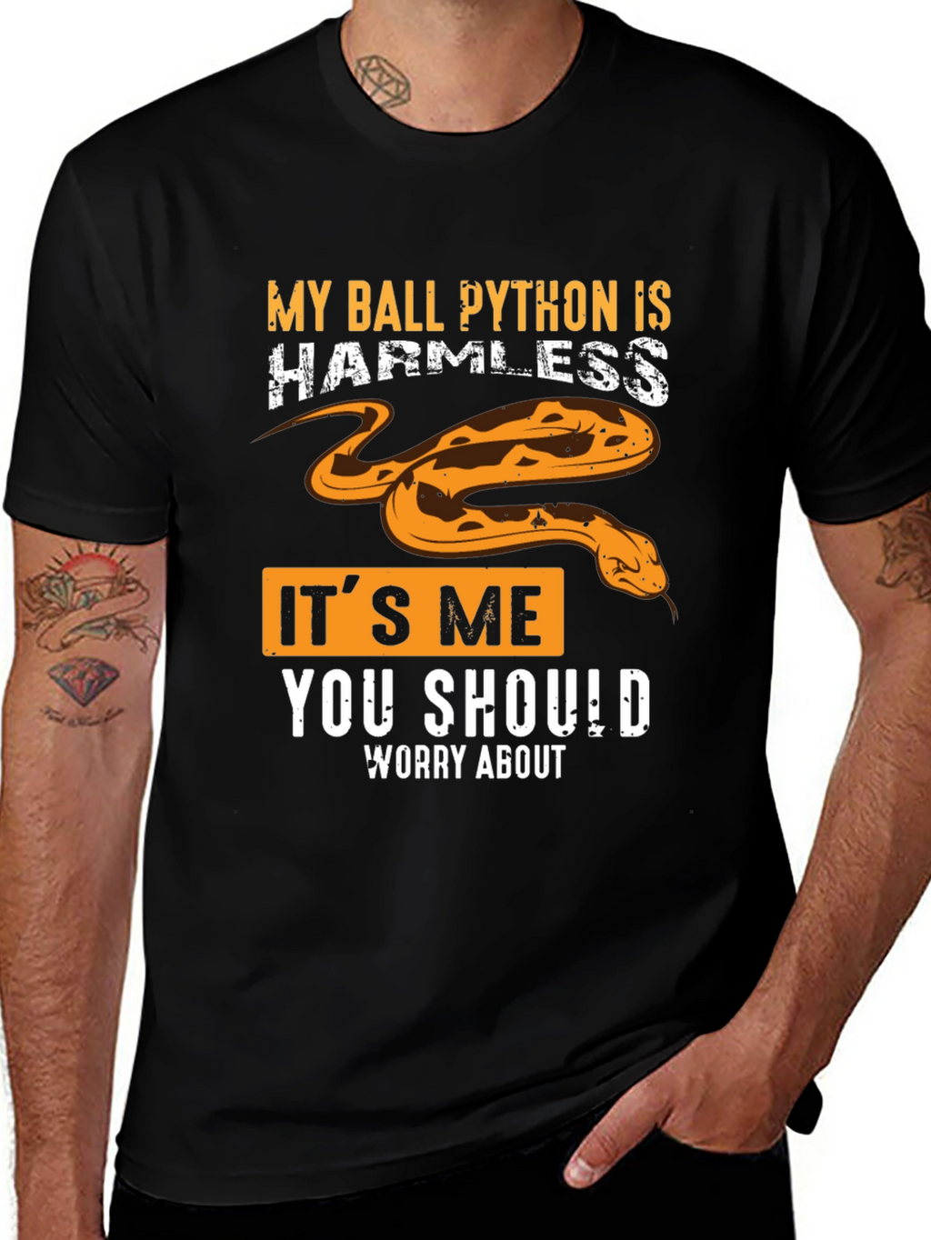 My Ball Python Is Harmless Graphic Tee