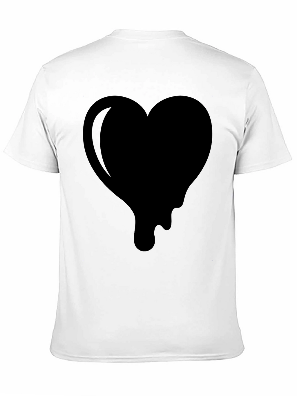 Dripping Heart Graphic Tee - Modern Black Shirt