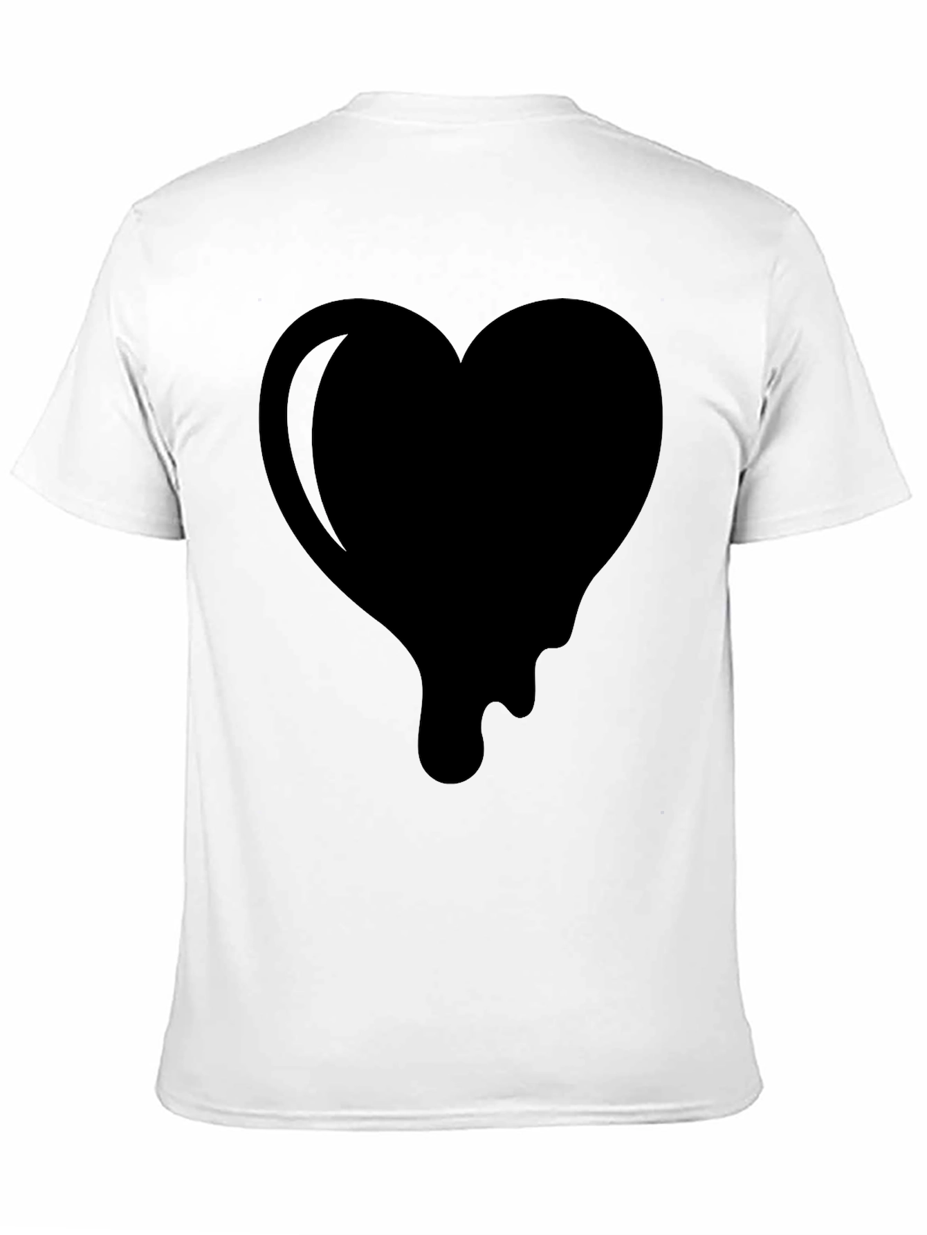 Dripping Heart Graphic Tee - Modern Black Shirt