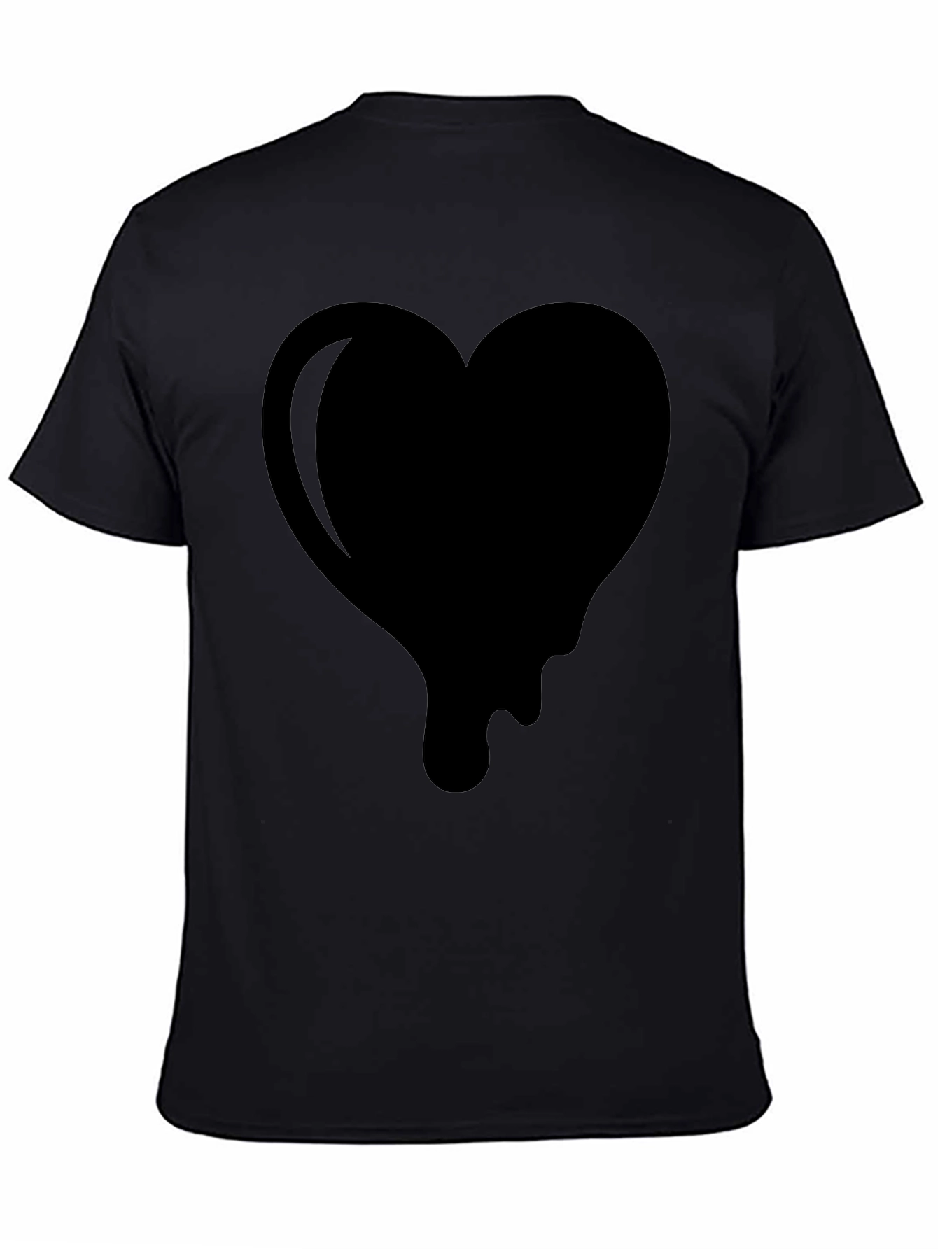 Dripping Heart Graphic Tee - Modern Black Shirt