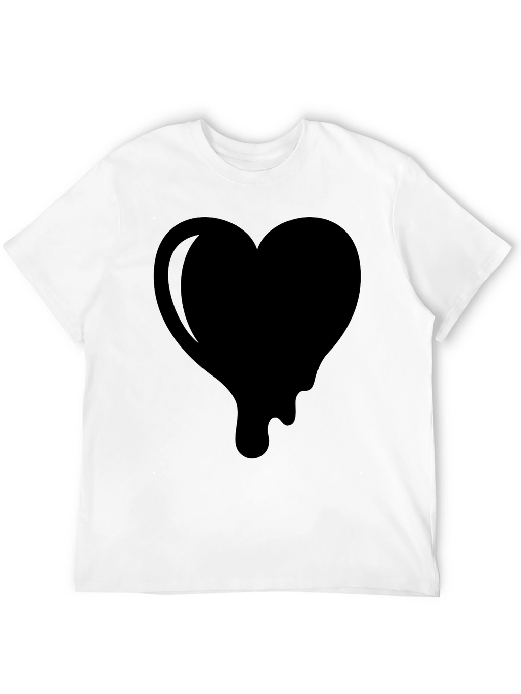 Dripping Heart Graphic Tee - Modern Black Shirt