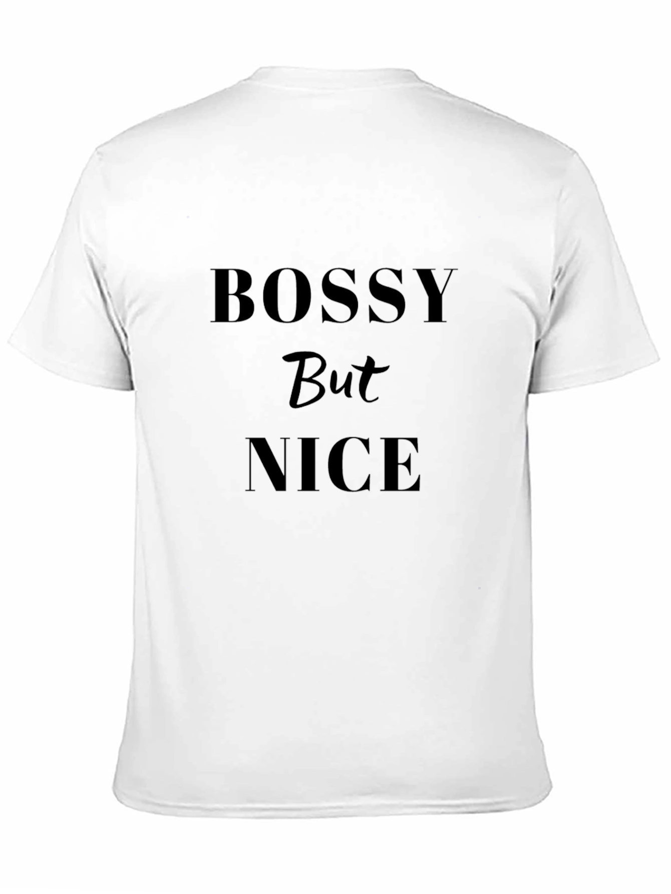 Bossy But Nice Black Graphic Tee
