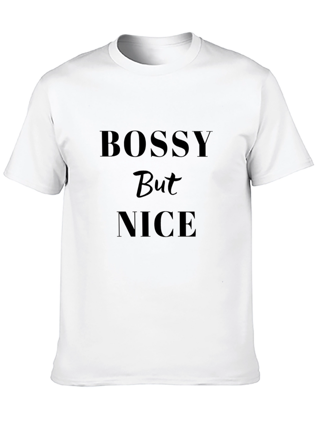 Bossy But Nice Black Graphic Tee