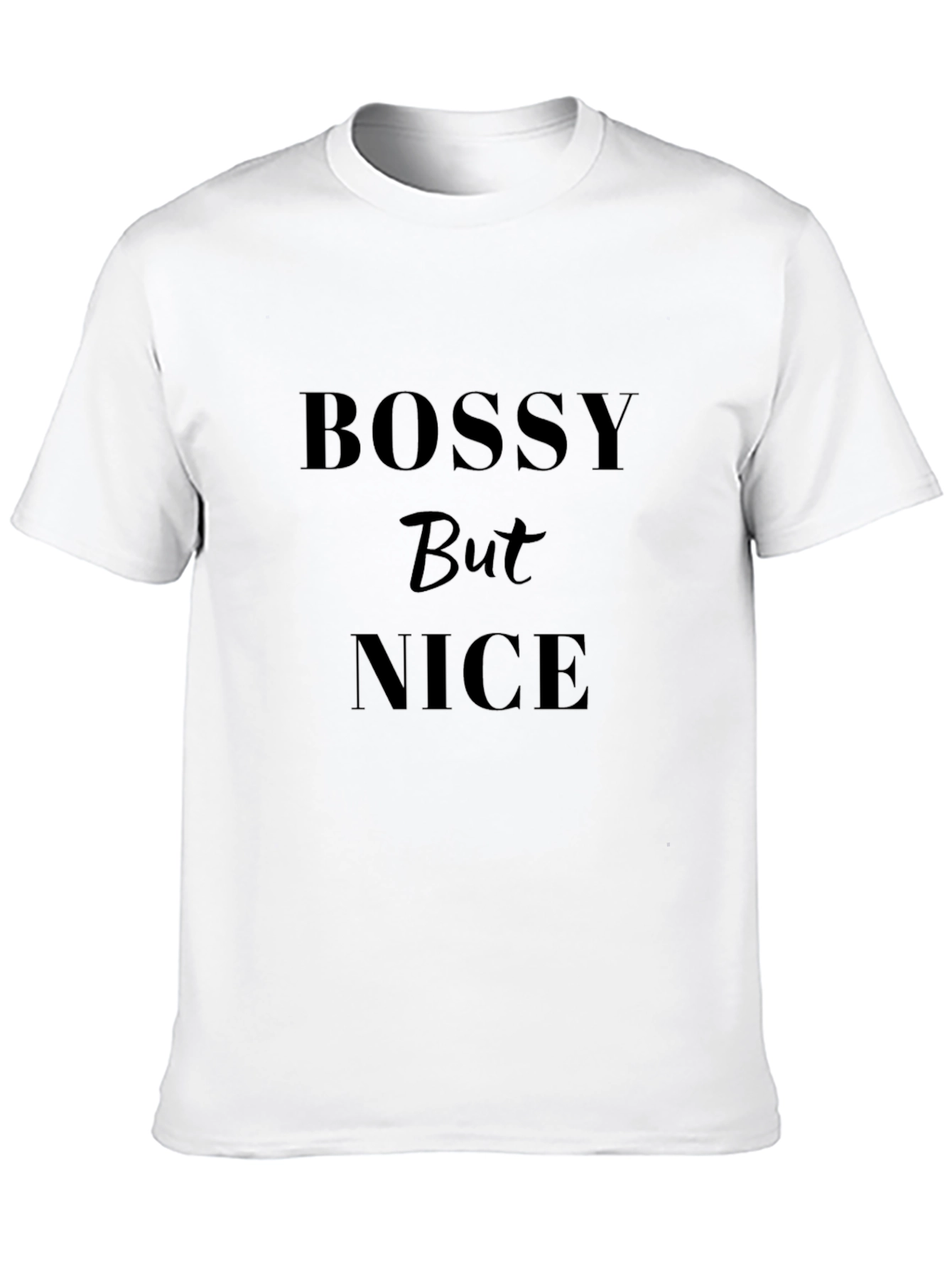 Bossy But Nice Black Graphic Tee