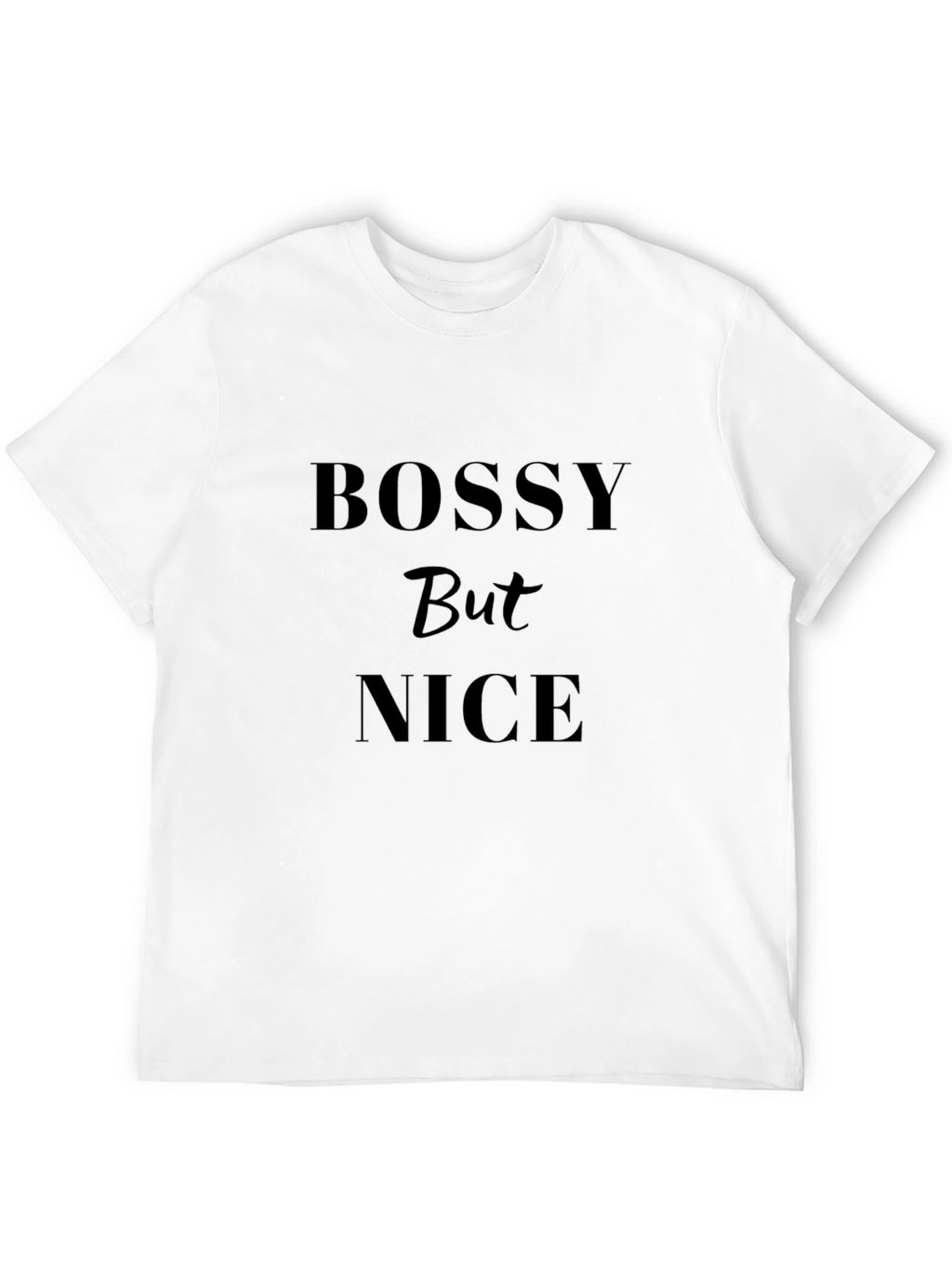 Bossy But Nice Black Graphic Tee