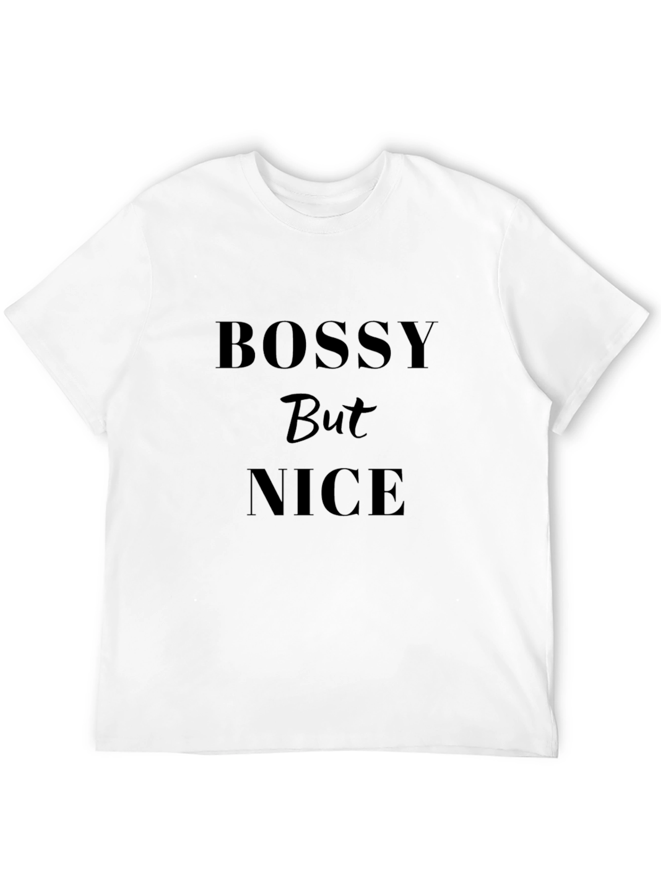 Bossy But Nice Black Graphic Tee