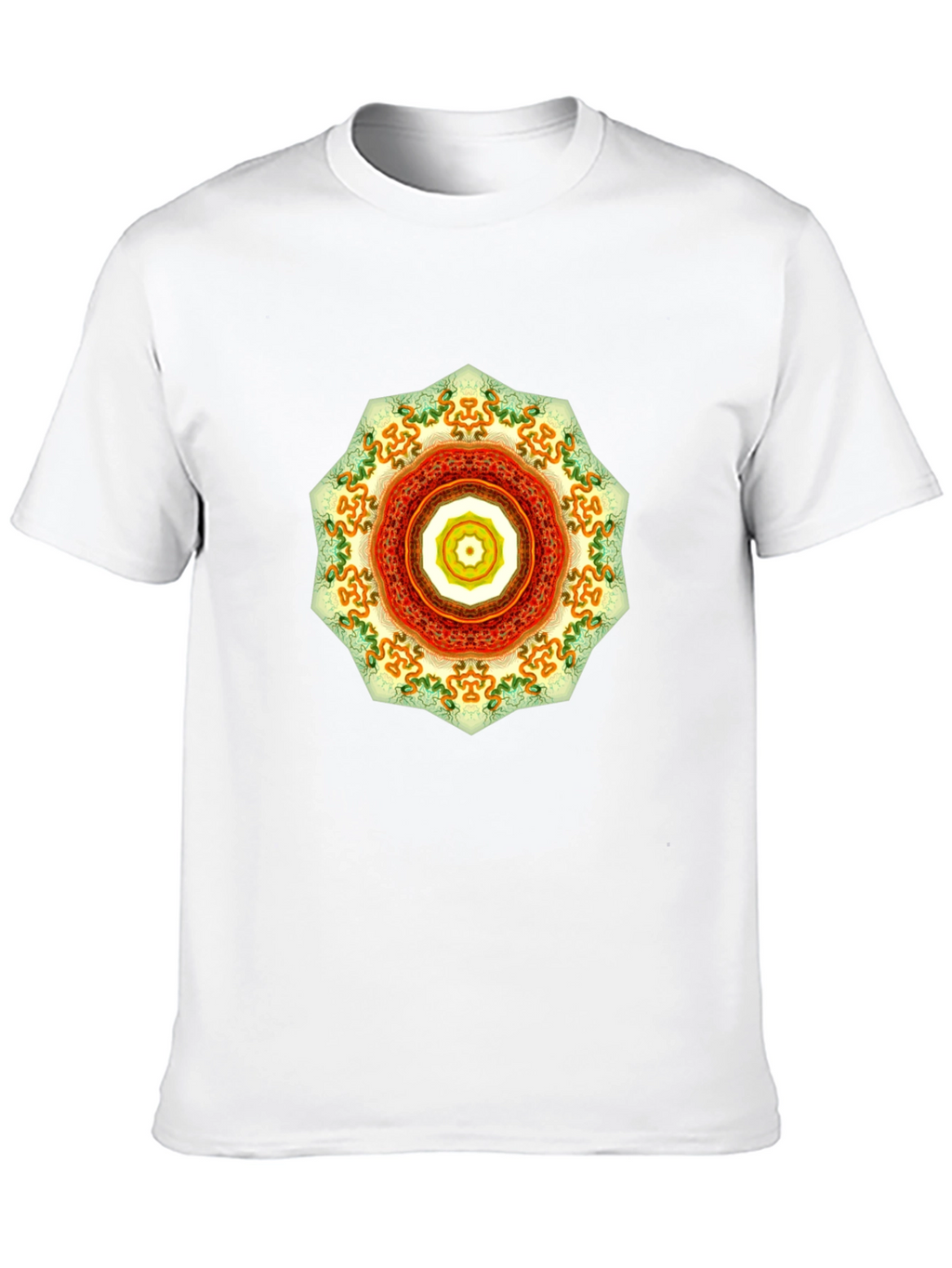 Mens Black Tee with Mandala Design