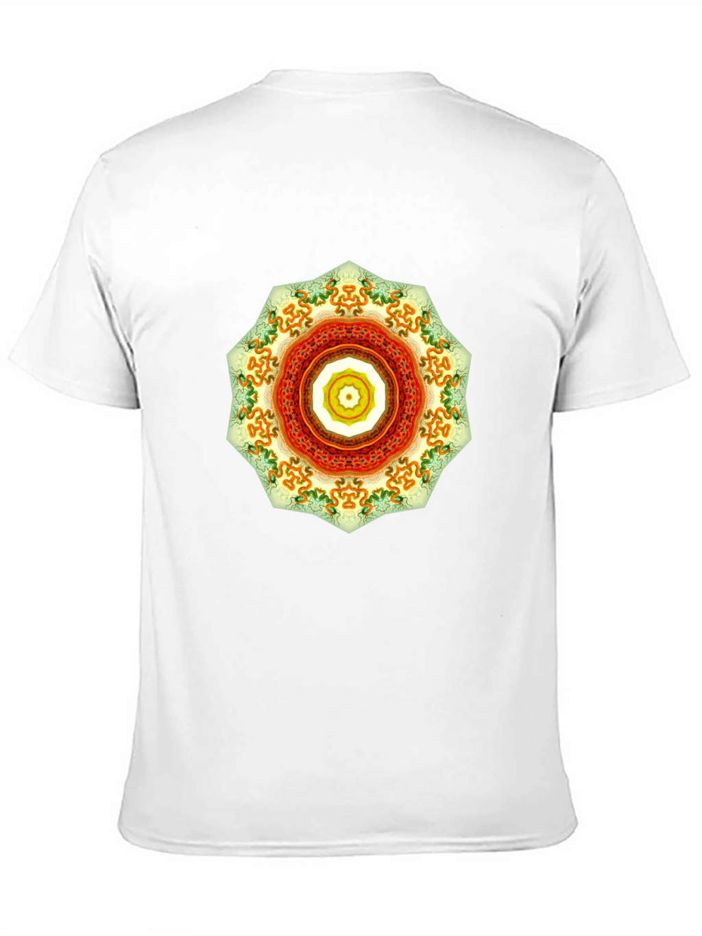 Mens Black Tee with Mandala Design