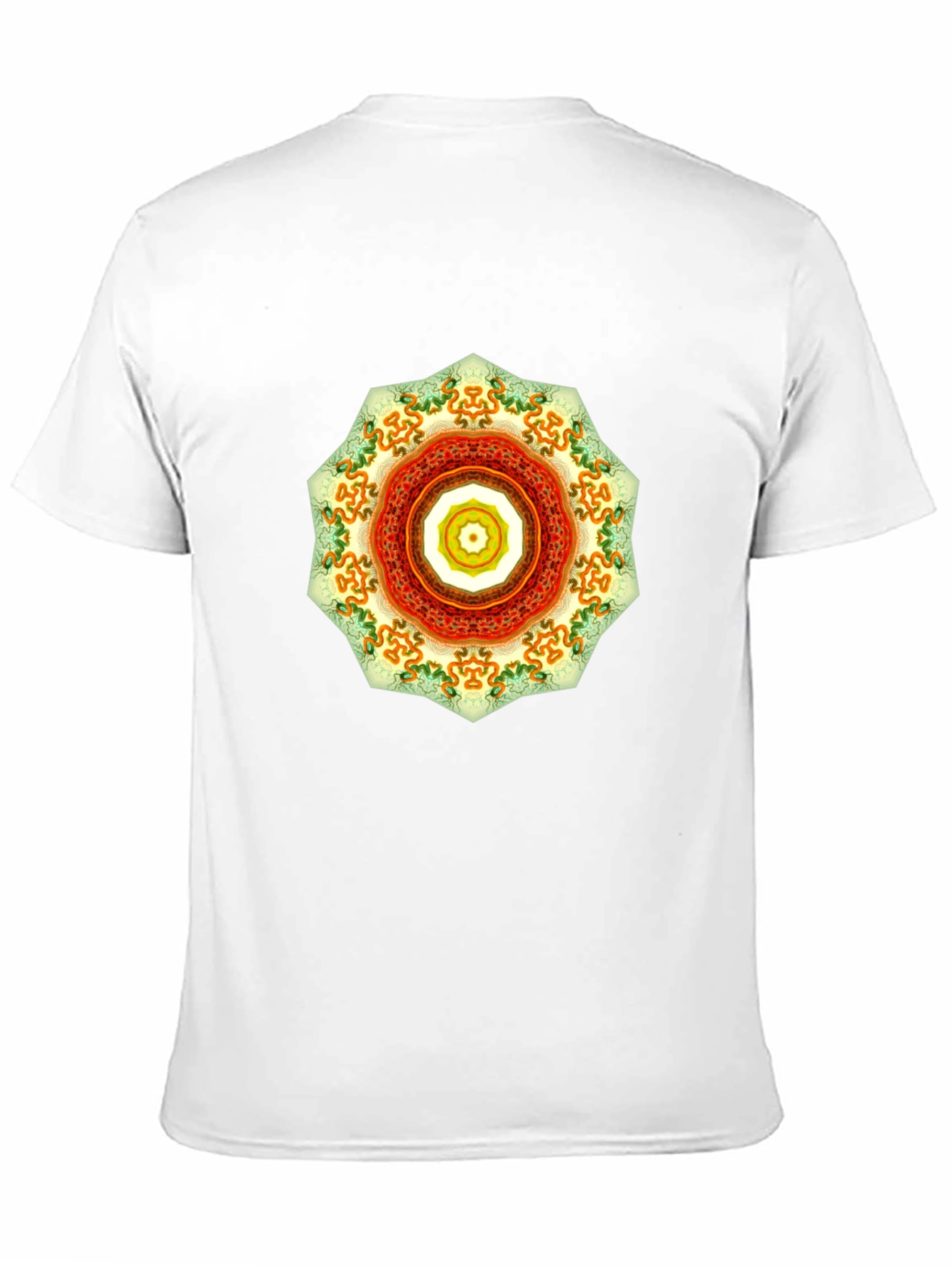 Mens Black Tee with Mandala Design