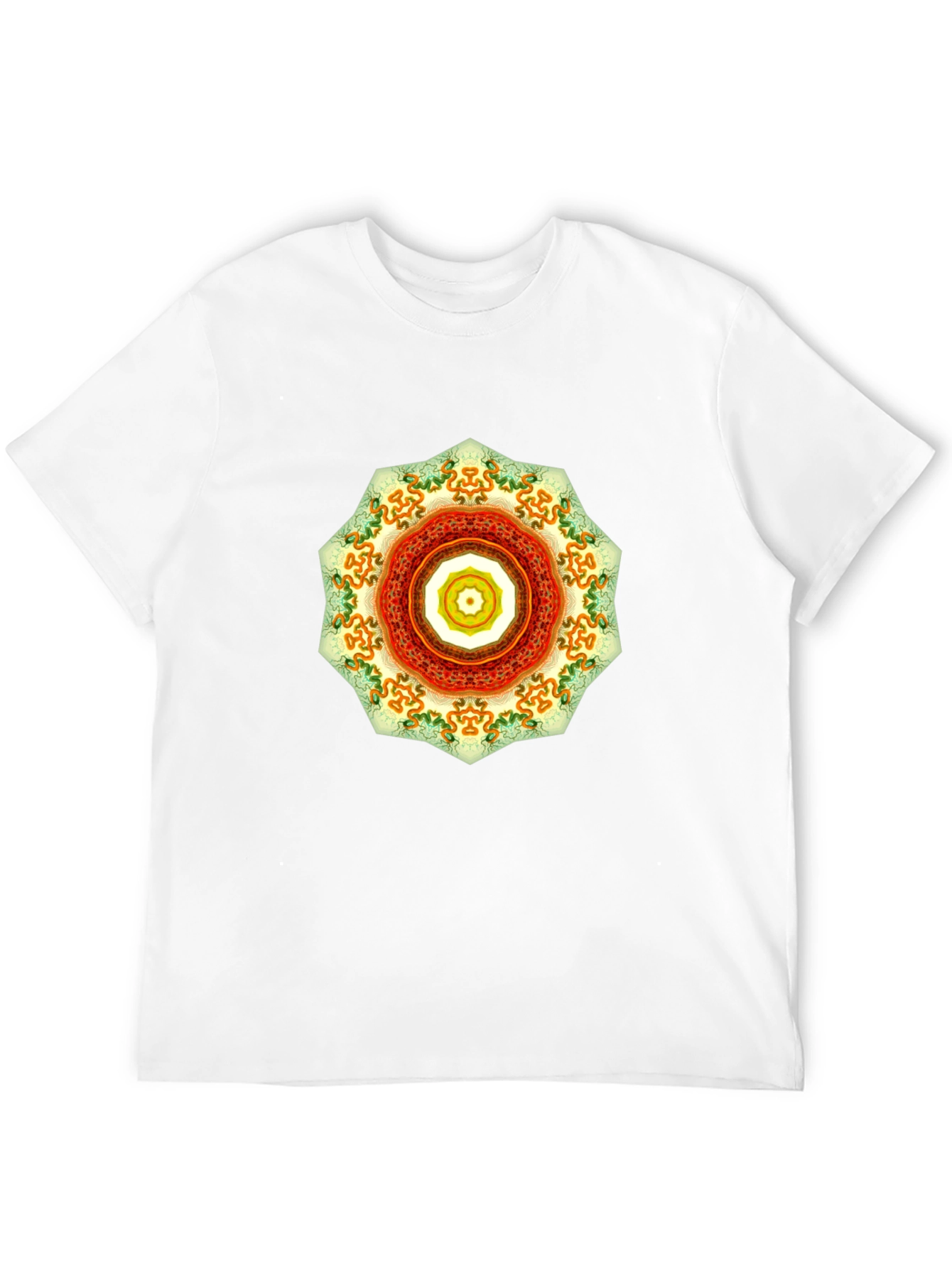 Mens Black Tee with Mandala Design