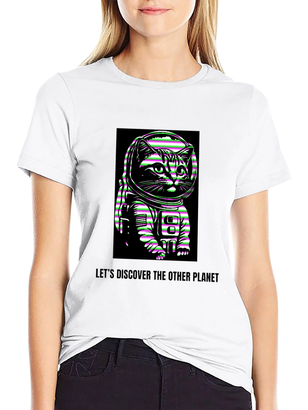 Astronaut Cat Graphic T-Shirt