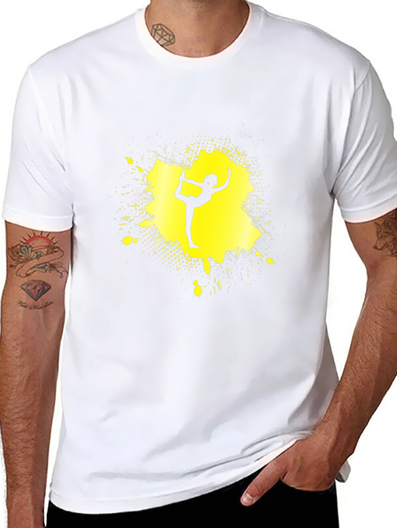 Yoga Silhouette T-Shirt - Black Cotton Graphic Tee