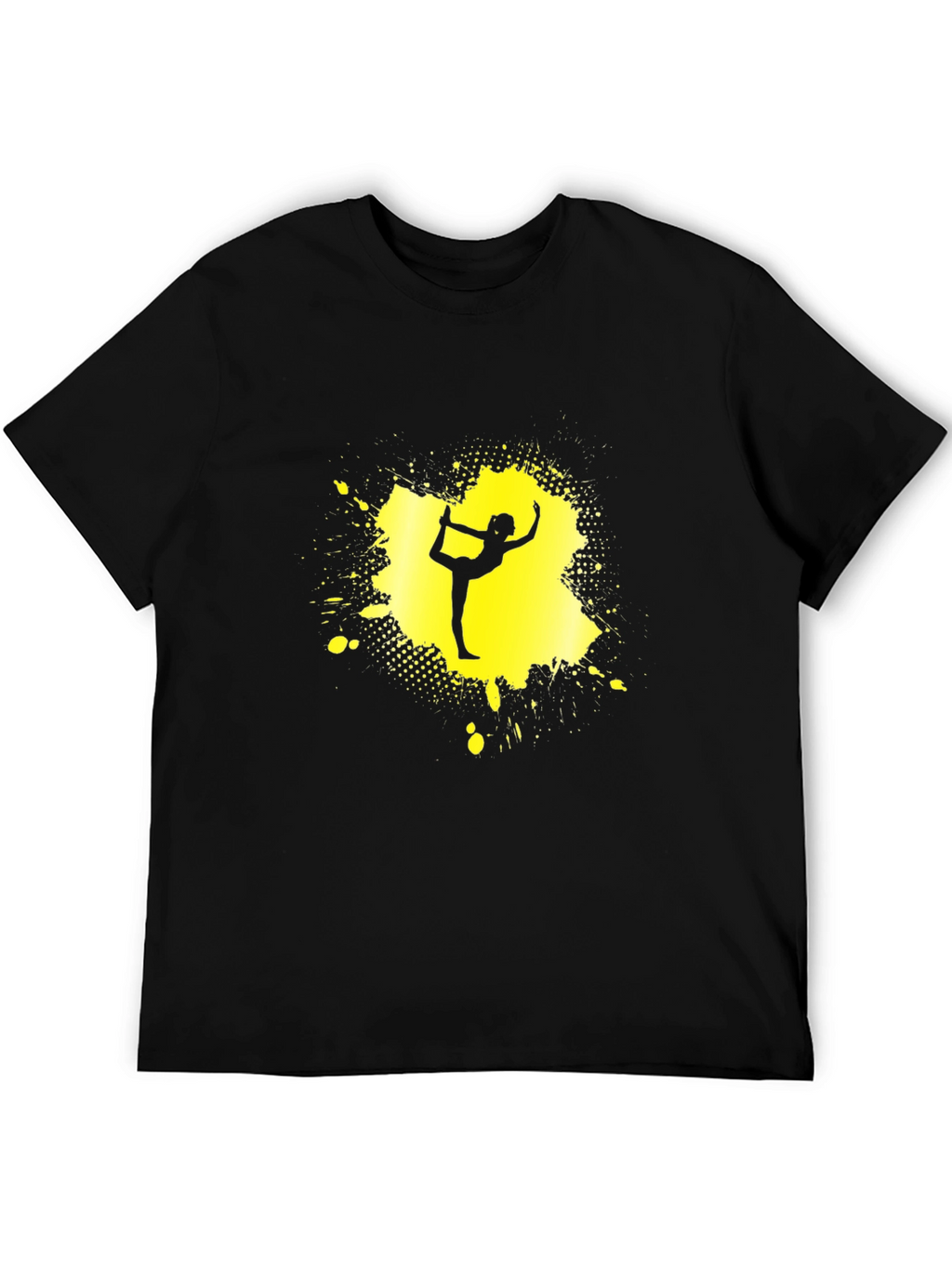 Yoga Silhouette T-Shirt - Black Cotton Graphic Tee