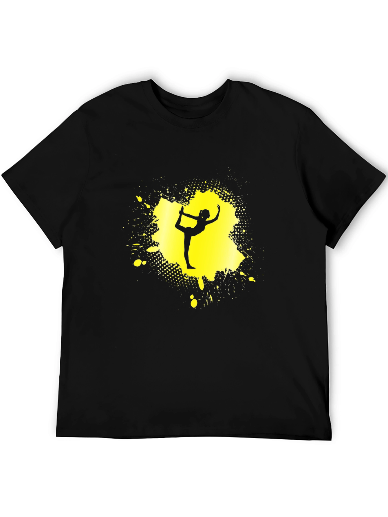 Yoga Silhouette T-Shirt - Black Cotton Graphic Tee