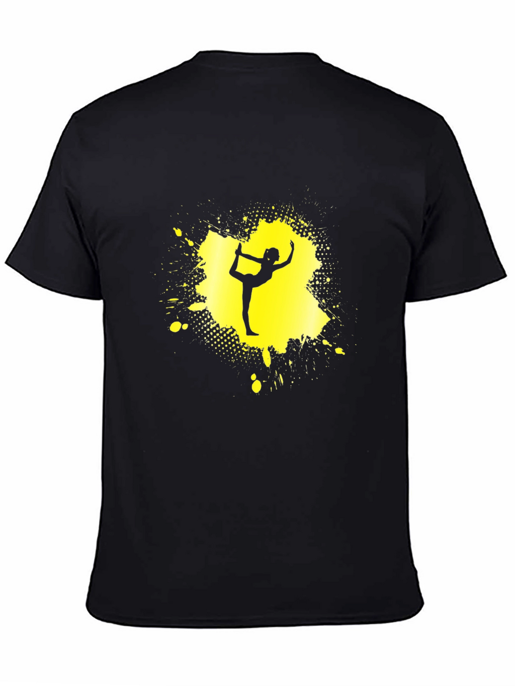 Yoga Silhouette T-Shirt - Black Cotton Graphic Tee