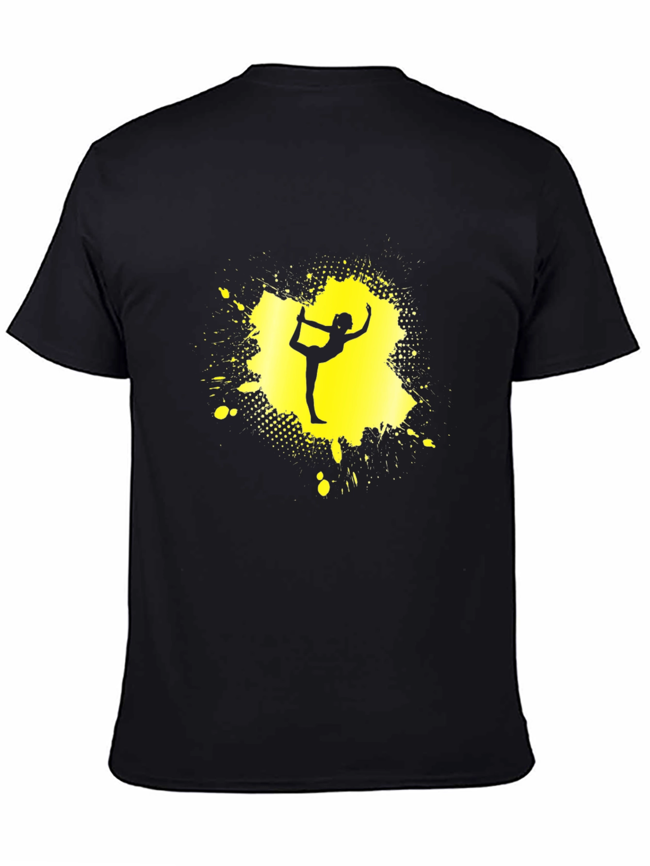Yoga Silhouette T-Shirt - Black Cotton Graphic Tee