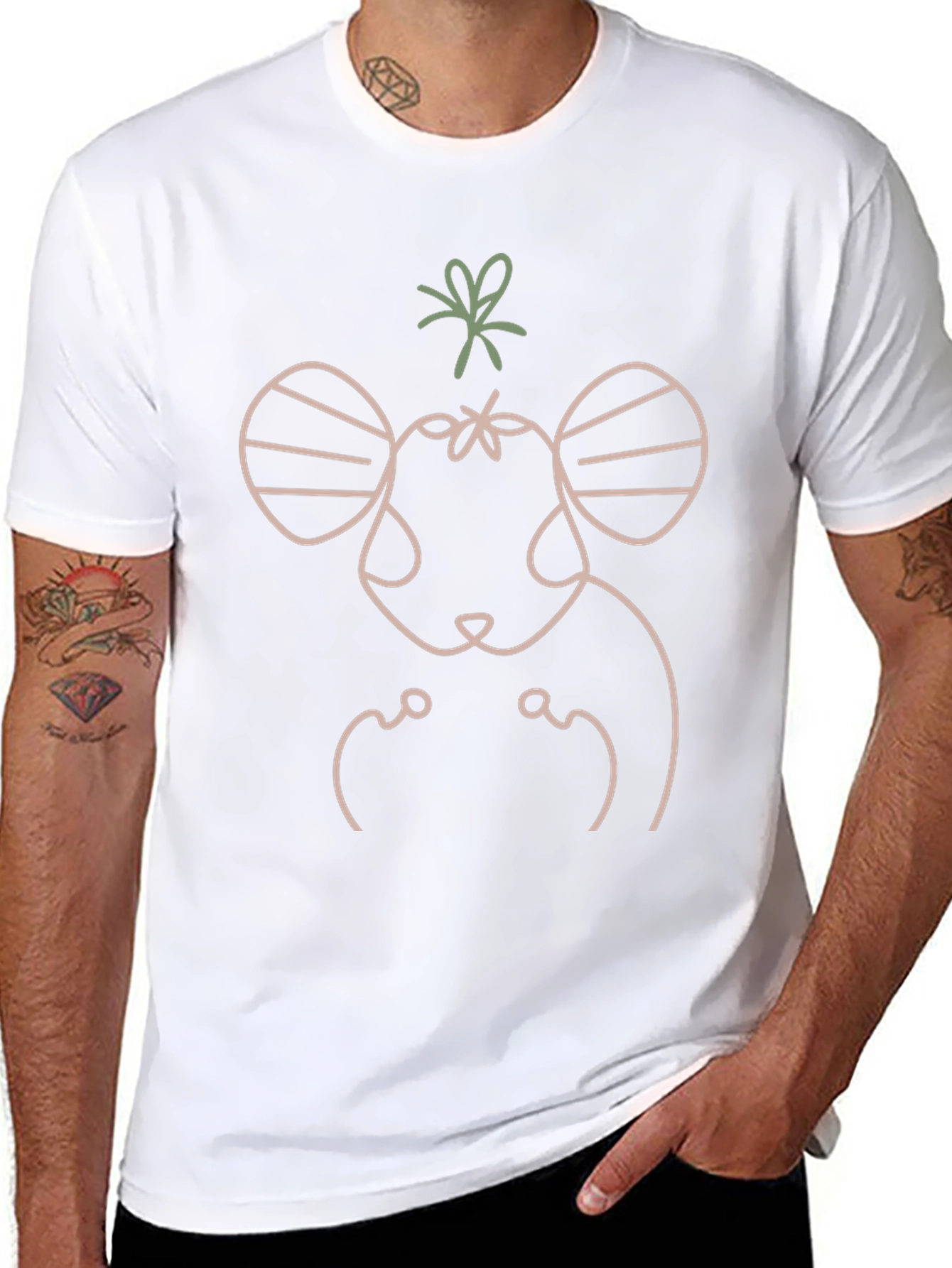 Minimalist Rat Graphic T-Shirt