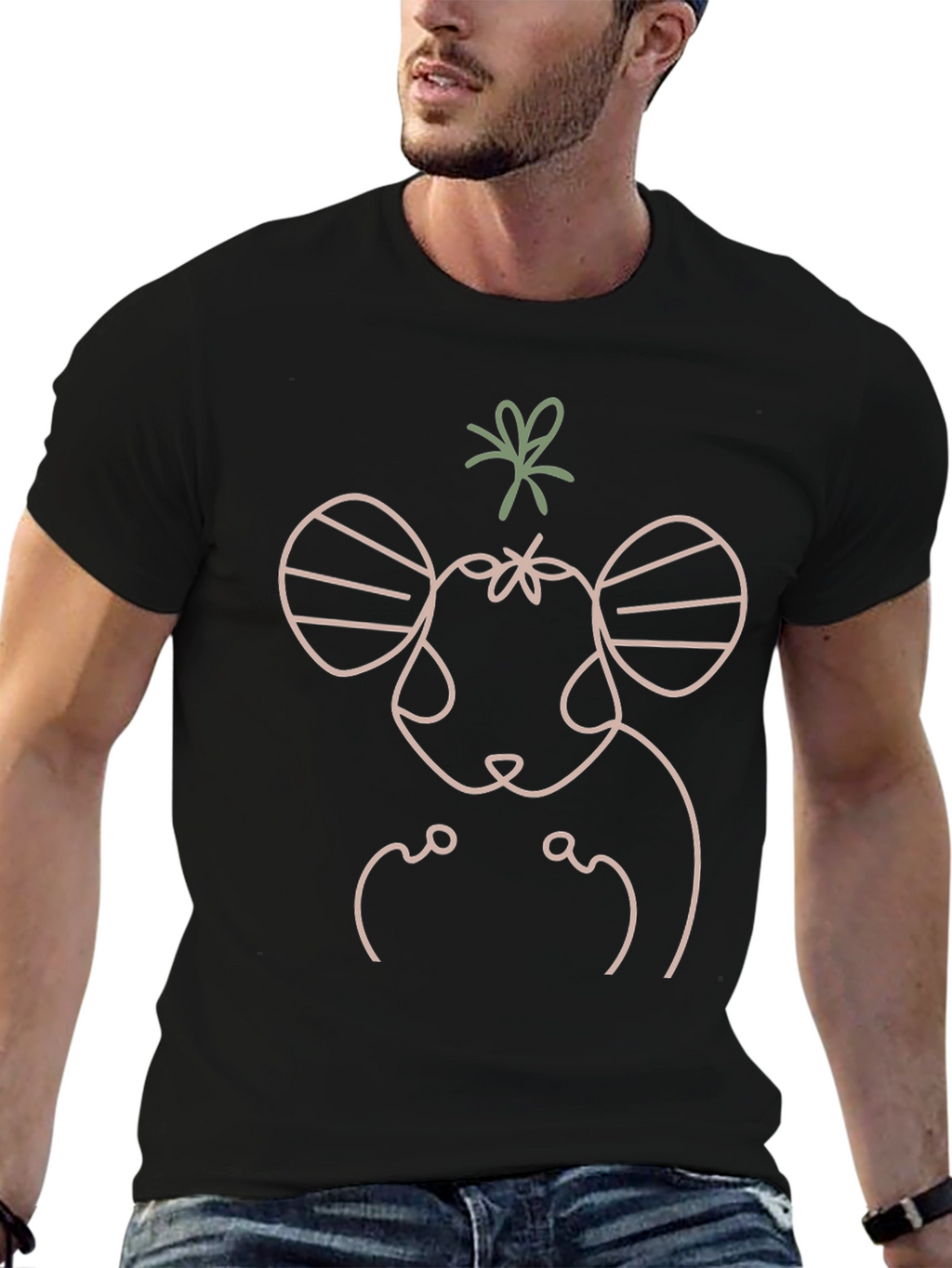 Minimalist Rat Graphic T-Shirt