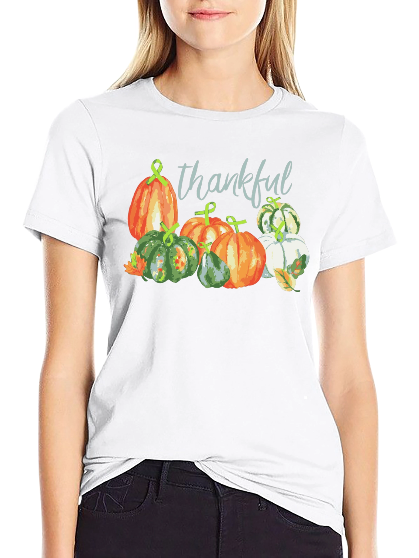 Thankful Pumpkin Patch Black T-Shirt Fall Season Tee