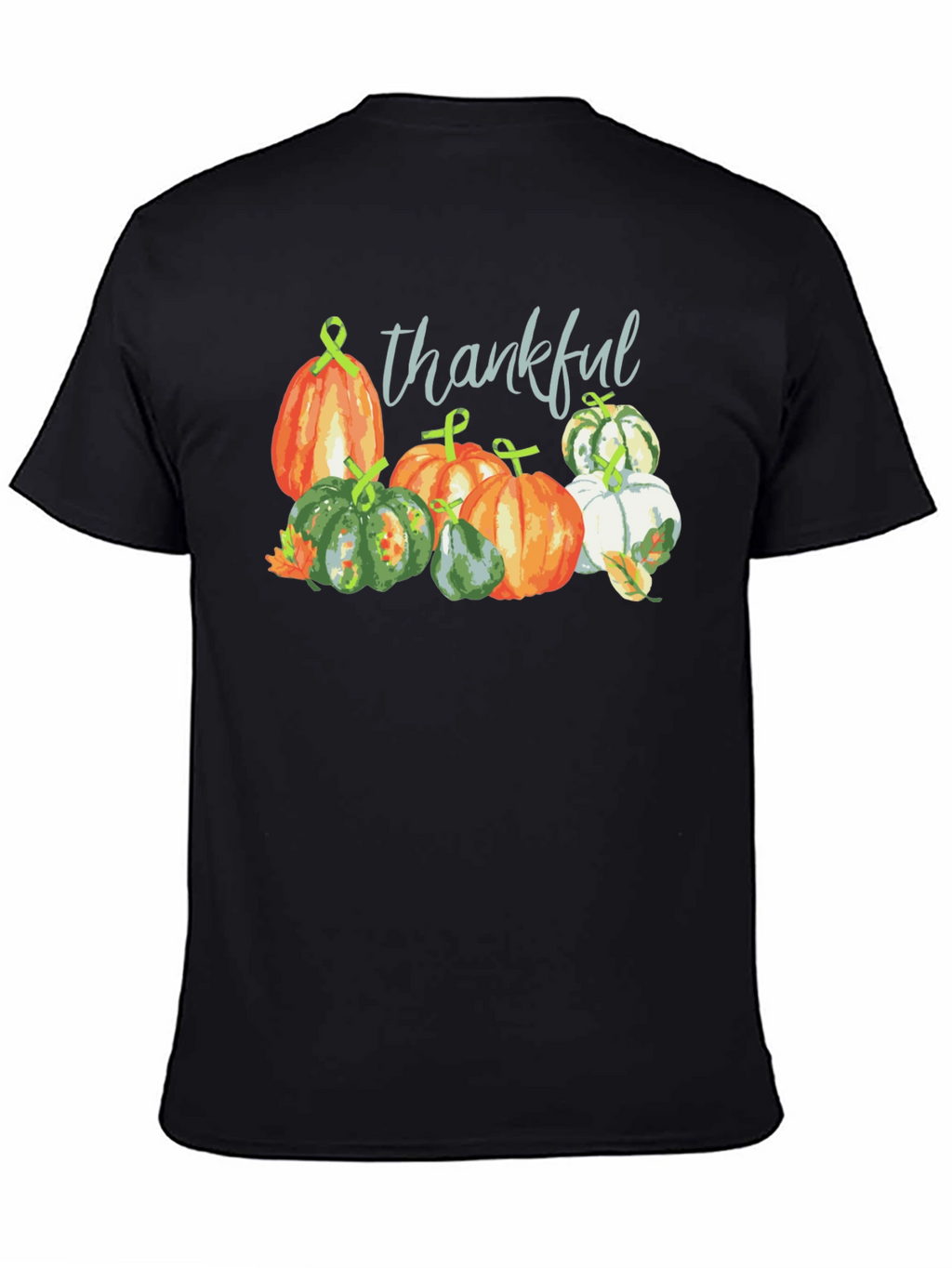 Thankful Pumpkin Patch Black T-Shirt Fall Season Tee
