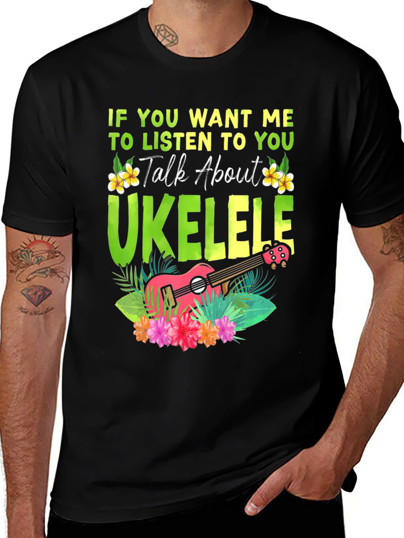 Ukulele Lover T-Shirt - Talk About Ukulele Tee