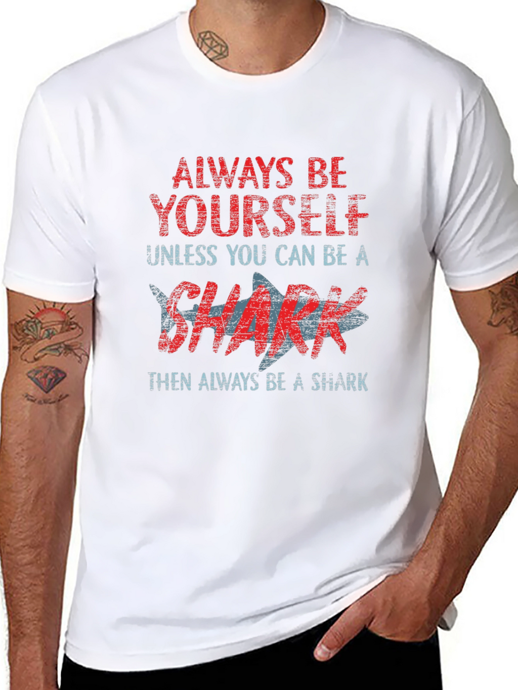 Always Be Yourself Shark Graphic T-Shirt