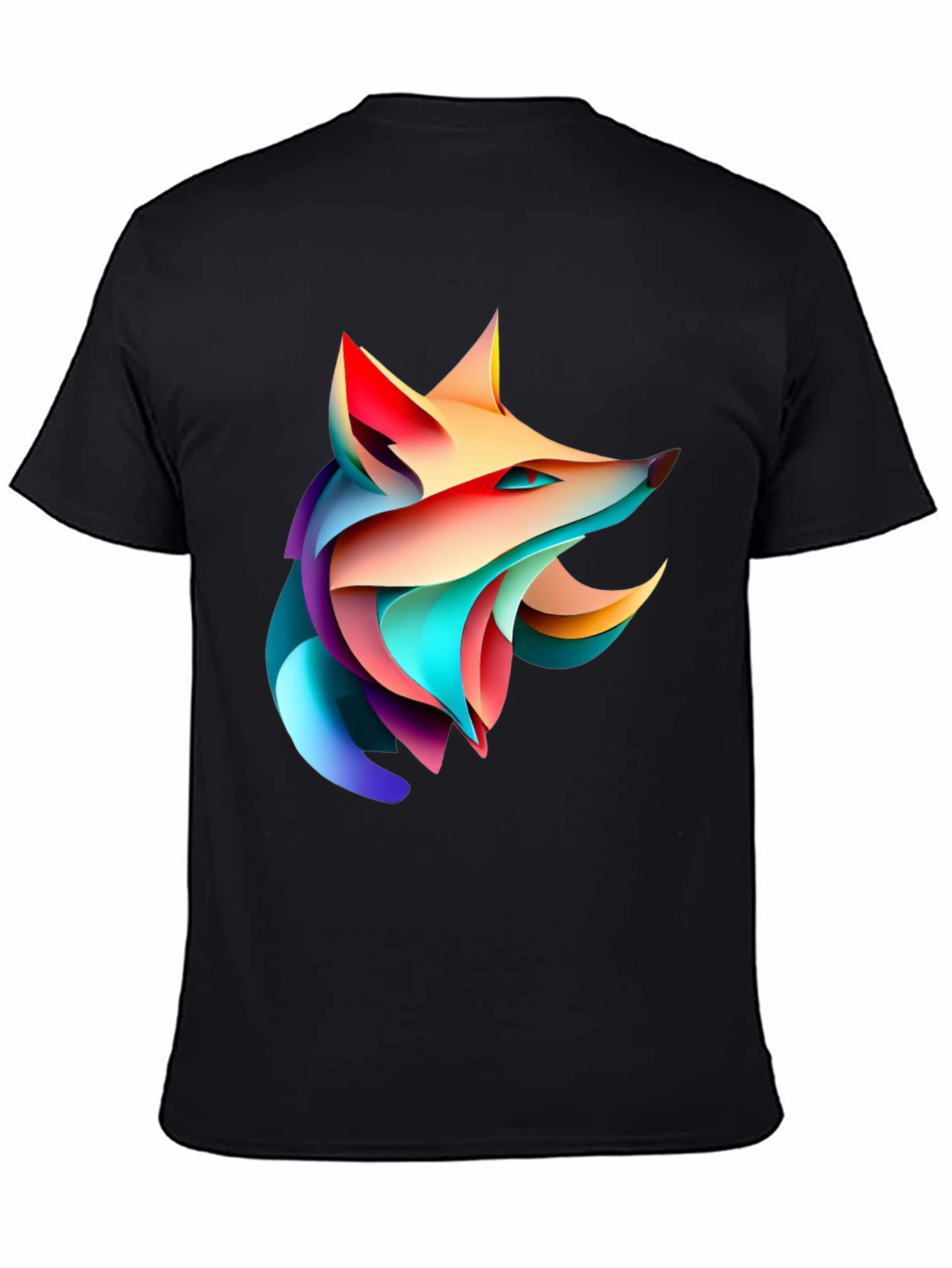 Abstract Fox Graphic T-Shirt - Modern Artistic Design