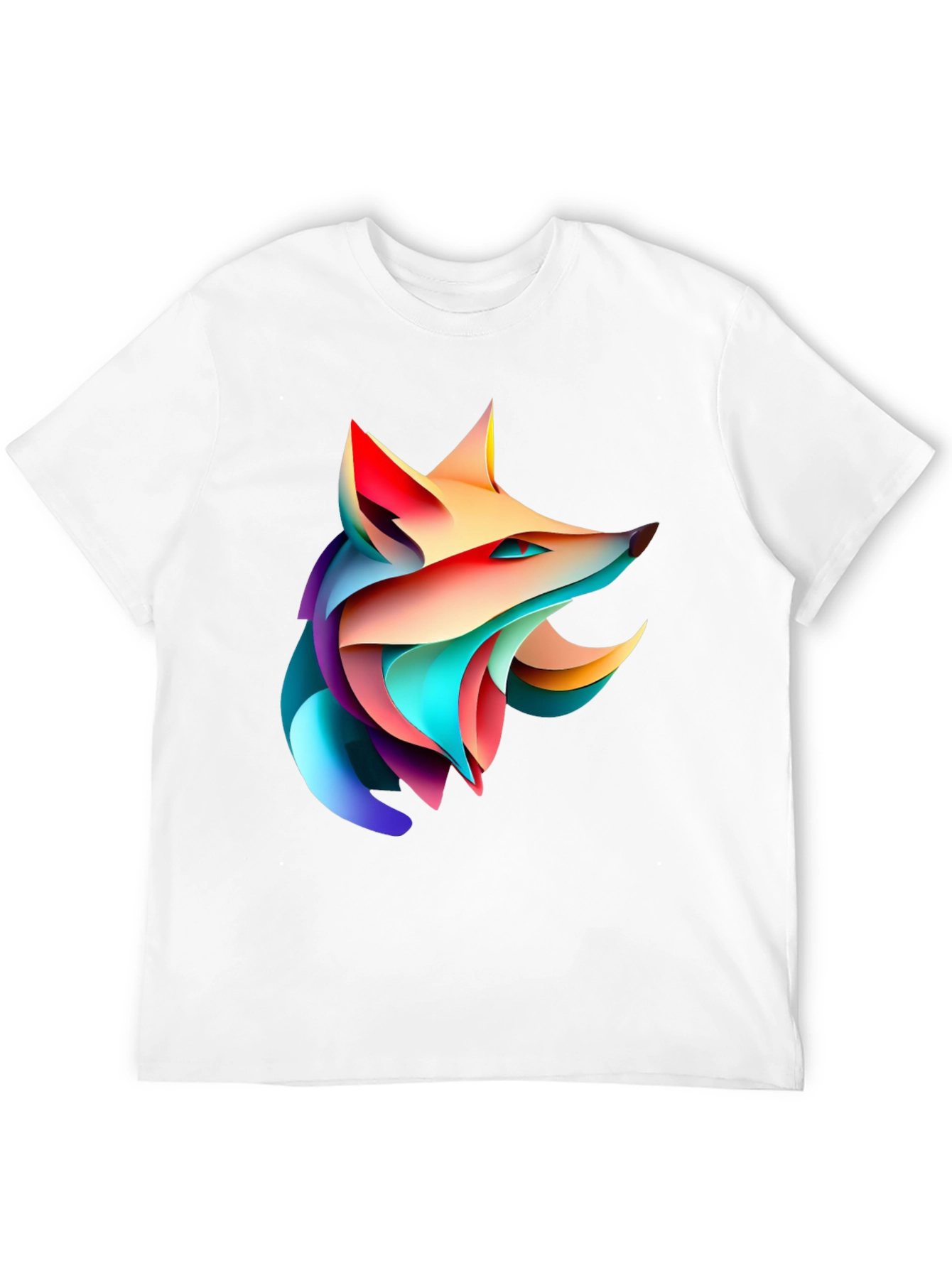 Abstract Fox Graphic T-Shirt - Modern Artistic Design