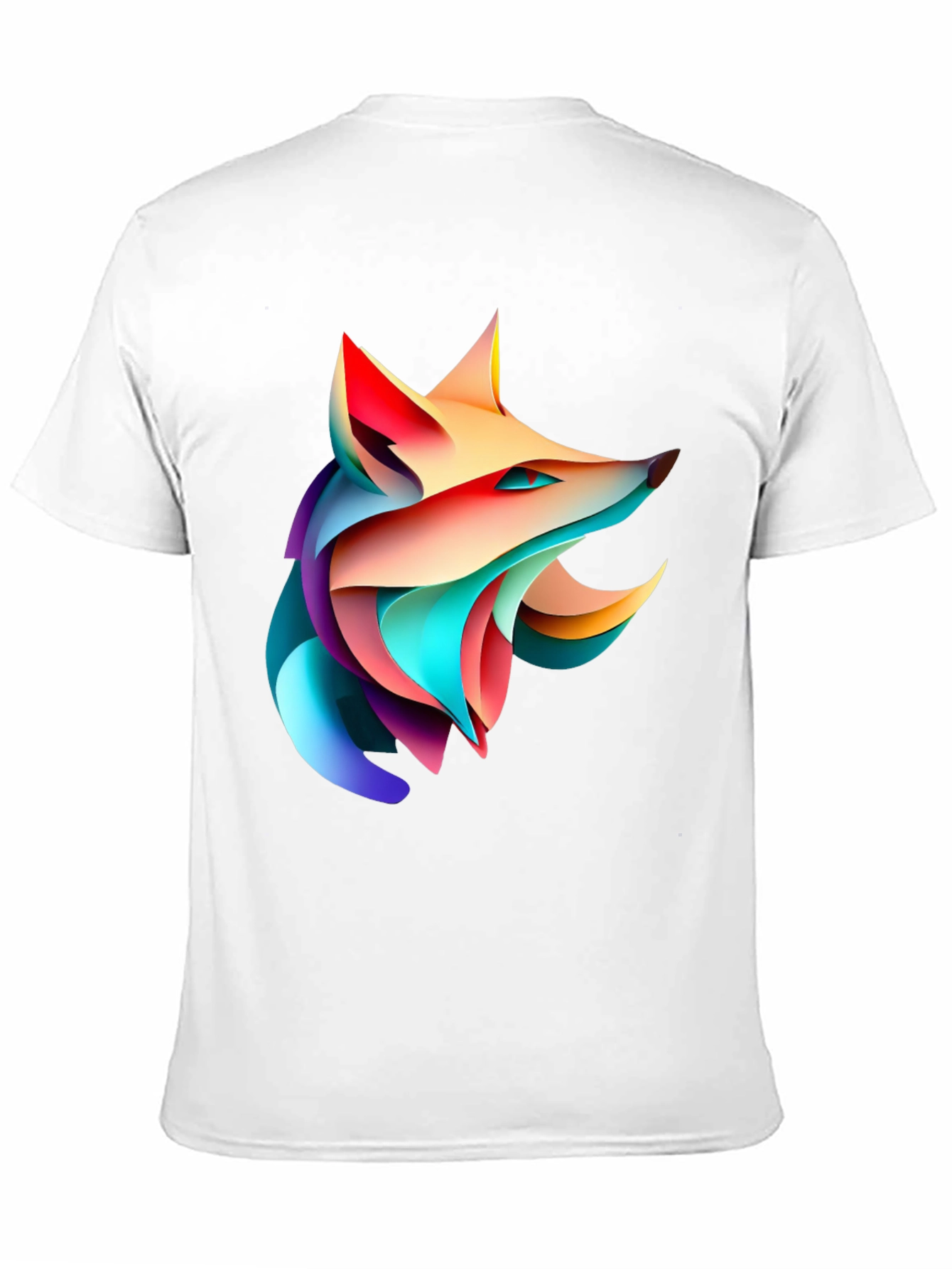 Abstract Fox Graphic T-Shirt - Modern Artistic Design