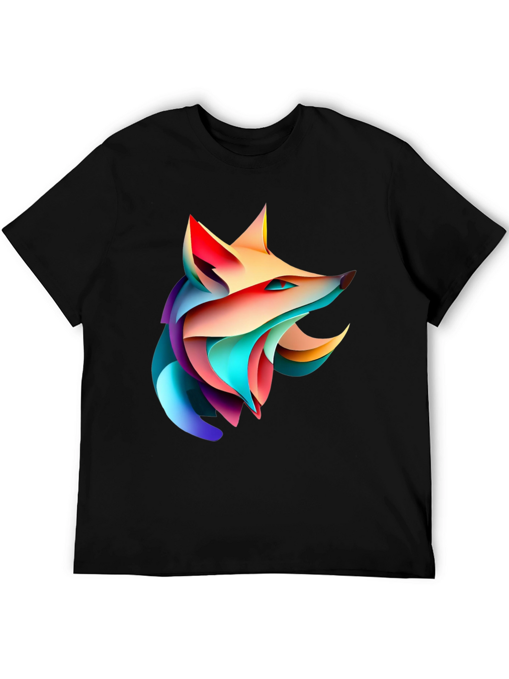 Abstract Fox Graphic T-Shirt - Modern Artistic Design