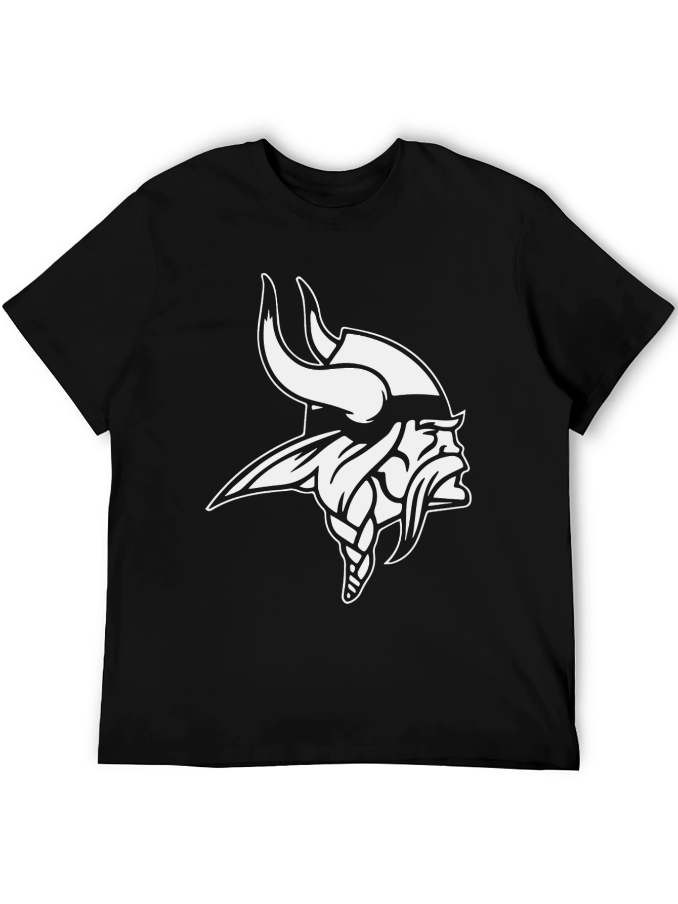 Vikings Fan T-Shirt - Black Crew Neck