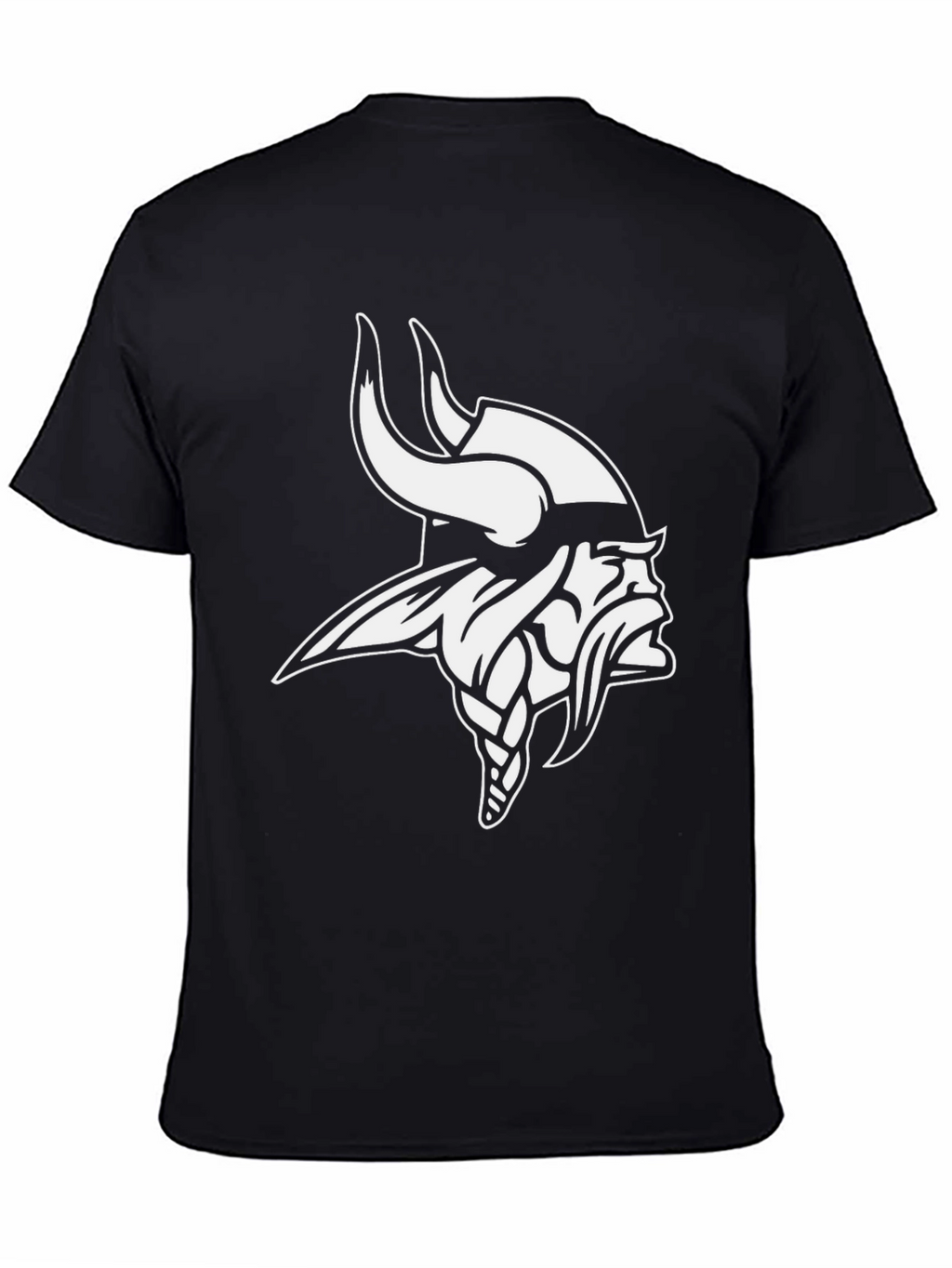 Vikings Fan T-Shirt - Black Crew Neck