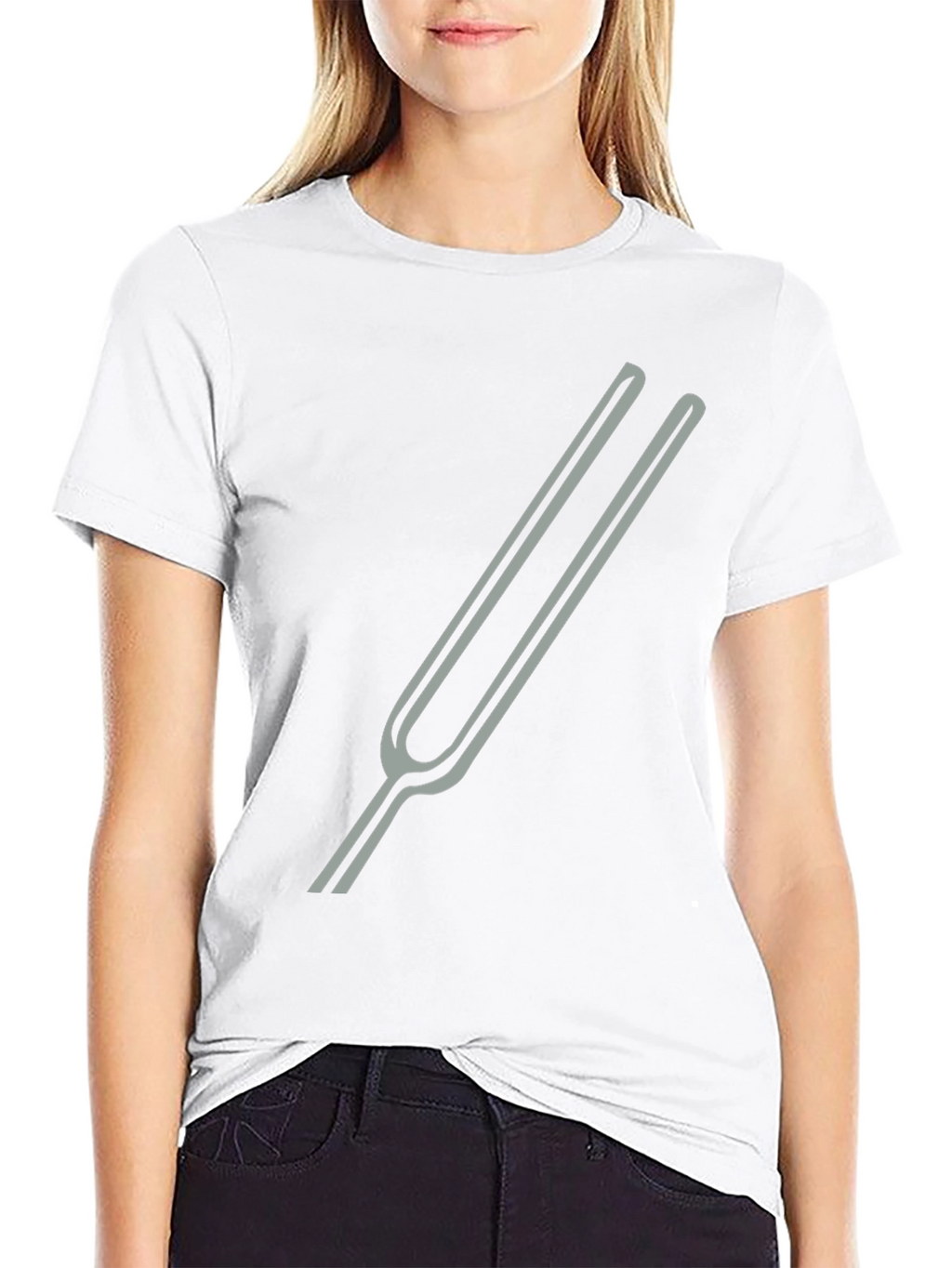 Tuning Fork Graphic Tee - Black Cotton Blend