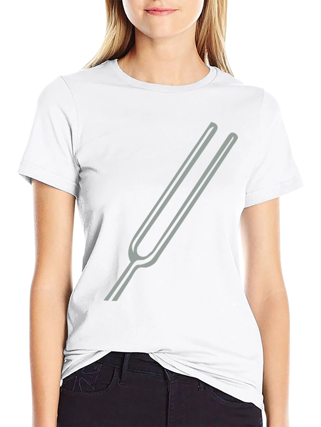 Tuning Fork Graphic Tee - Black Cotton Blend