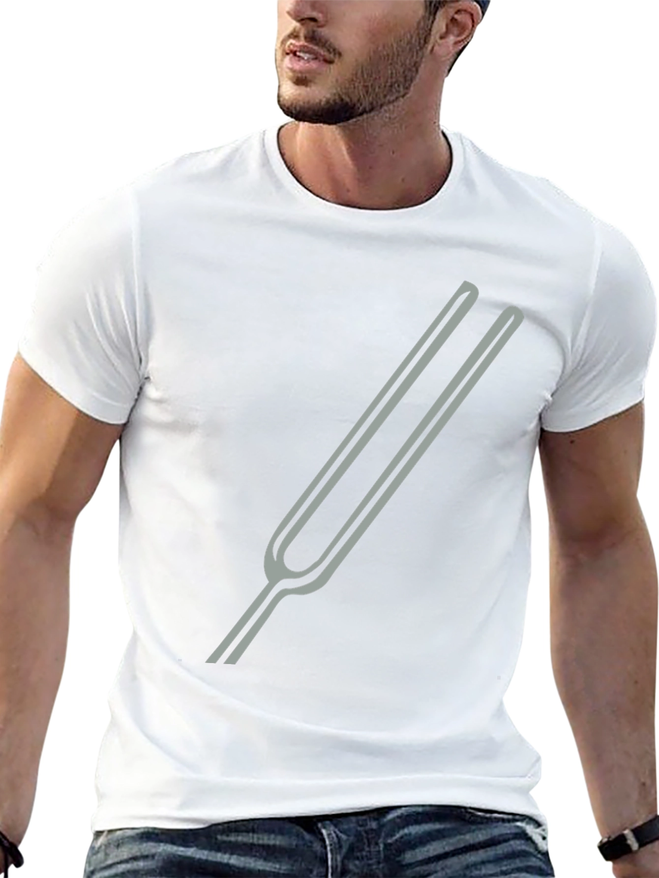 Tuning Fork Graphic Tee - Black Cotton Blend