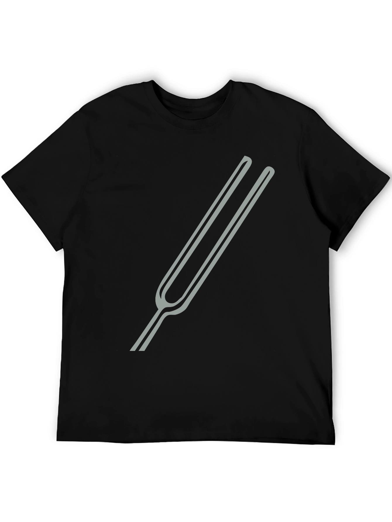 Tuning Fork Graphic Tee - Black Cotton Blend
