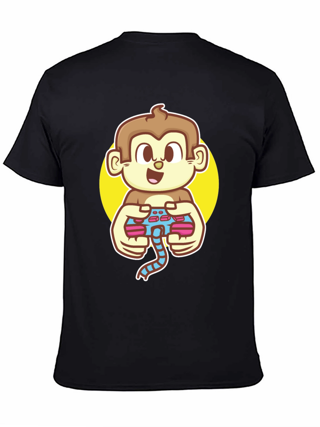 Gamer Monkey Black T-Shirt - Fun Graphic Tee
